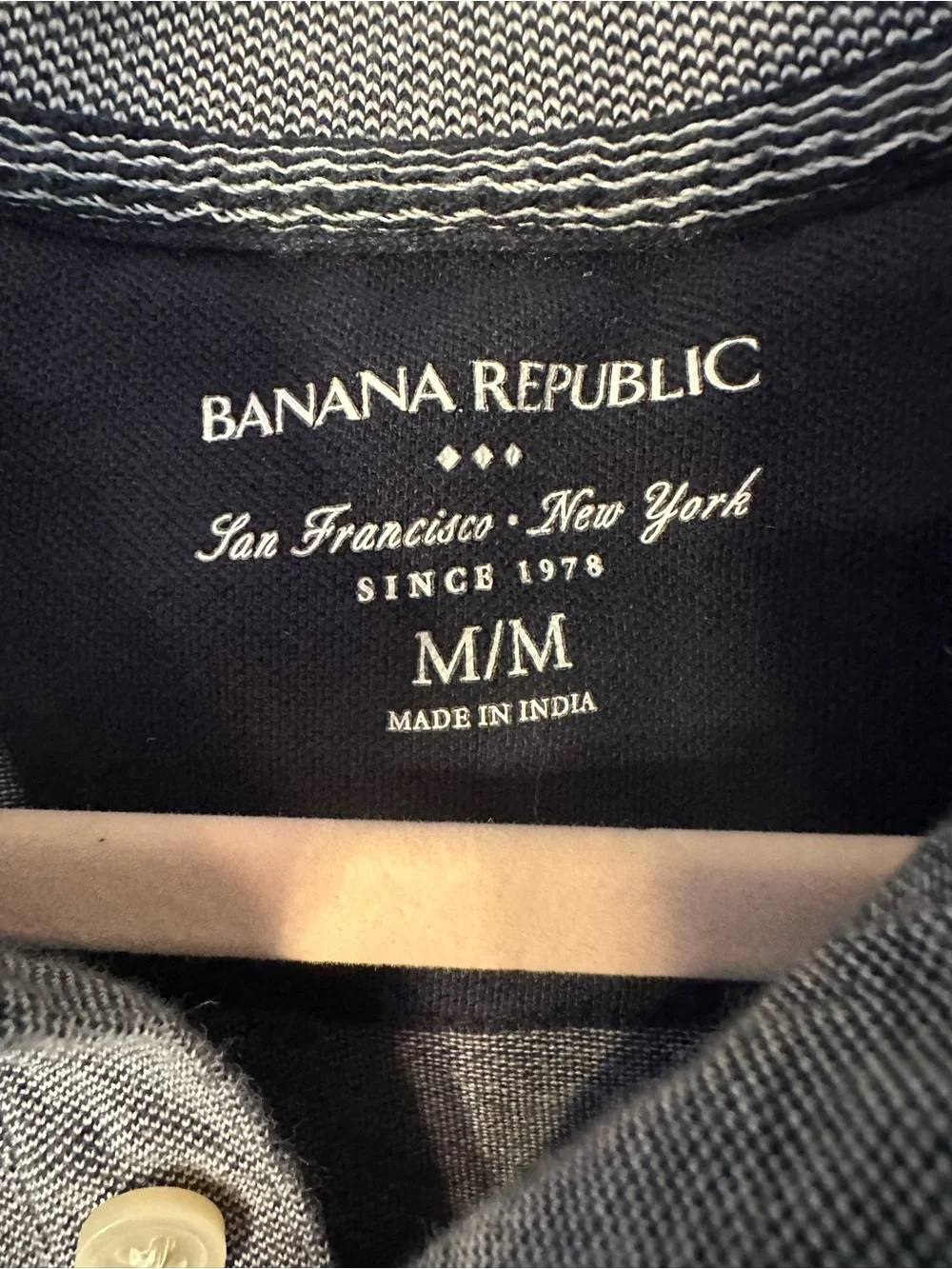 Banana Republic Men’s M Gray Solid Cotton Knit Polo Shirt Logo Golf